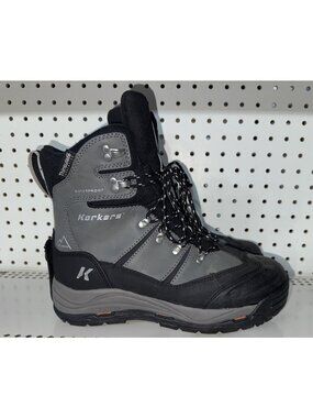 Korkers SnowJack Mens Leather Insulated WP Winter Snow Boots Size 9 Gray Black